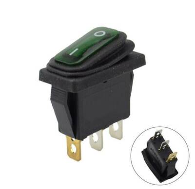 KCD3 15A Waterproof ON-OFF Switch with Green Light - 1