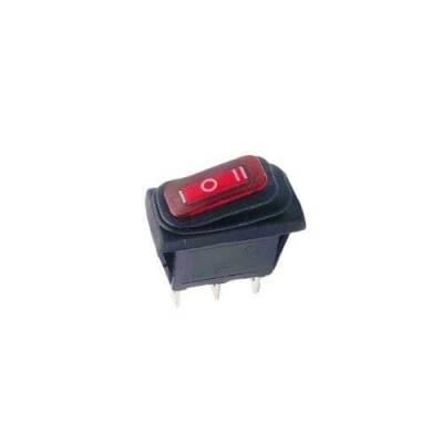 KCD3 15A Waterproof Red Illuminated ON-OFF-ON Switch - 1