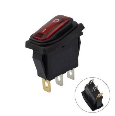 KCD3 15A Waterproof Red Illuminated ON-OFF Switch - 1