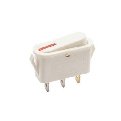 KCD3 White Red Illuminated On/Off Switch 3 Pin - 1