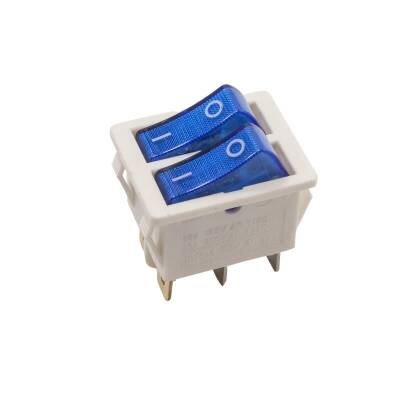 KCD4 Dual Illuminated ON-OFF Switch 6 Pin - Blue - 1