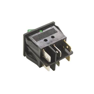 KCD4 İkili Işıklı ON-OFF Switch Yeşil 6 Pin - 2