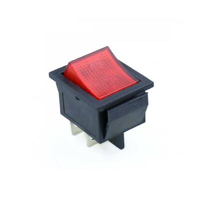 KCD4 Illuminated On/Off Switch - Red - 1