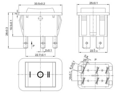 KCD4 ON-OFF-ON Anahtar 6-Pin - 2