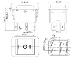 KCD4 ON-OFF-ON Switch 6-Pin - 2