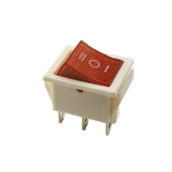 KCD4 ON-OFF-ON Three Position Illuminated Switch 6 Pin - White - 1