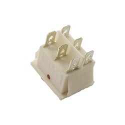 KCD4 ON-OFF-ON Three Position Illuminated Switch 6 Pin - White - 2