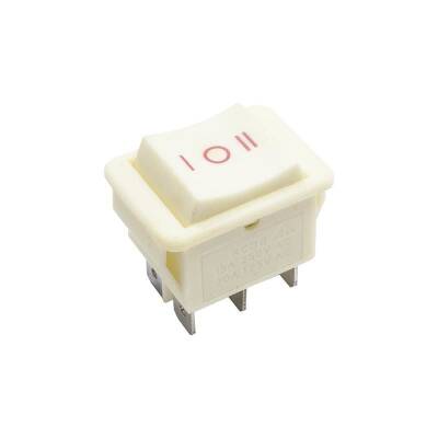 KCD4 ON-OFF-ON Three Position Non-Illuminated Switch White - 1