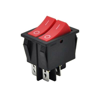 KCD6 Dual Unilluminated Red ON-OFF Switch - 1