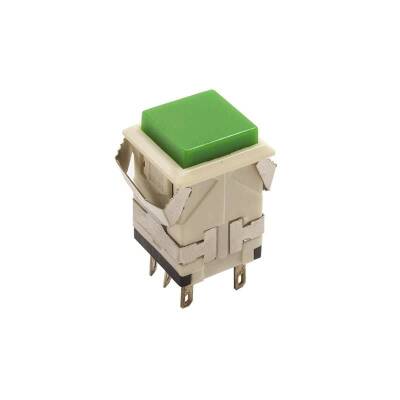 KD2-23 19mm Self - locking Push Button - Green - 1