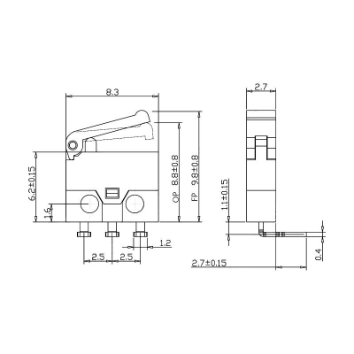 KFC-W-13W Micro Switch 3-Pin - 2