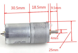 KGA25 24V 970Rpm 25mm Redüktörlü ve Encoderli Dc Motor - 3