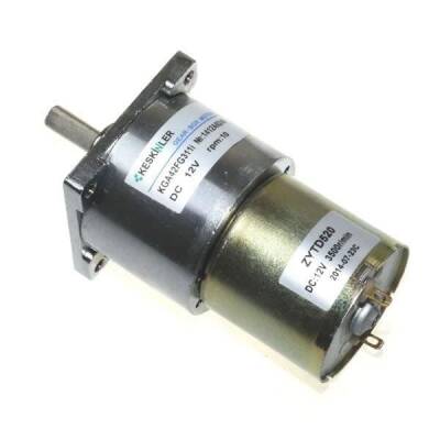 KGA42 12V 10Rpm 42mm Redüktörlü Flanşlı Kısa Dc Motor - 1