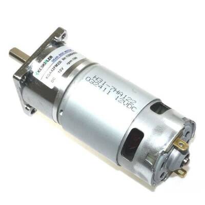 KGA42 12V 150Rpm 42mm Redüktörlü Flanşlı Uzun Dc Motor - 1