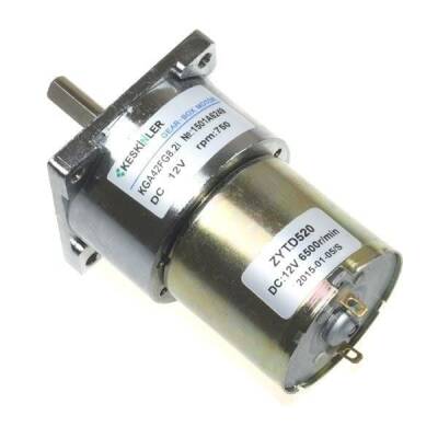 KGA42 12V 750Rpm 42mm Redüktörlü Flanşlı Kısa Dc Motor - 1