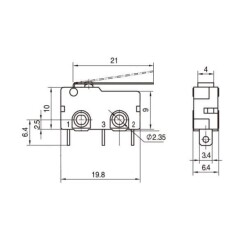 KW4A Micro Switch 3-Pin - 3