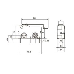 KW4A Micro Switch 3-Pin - 3