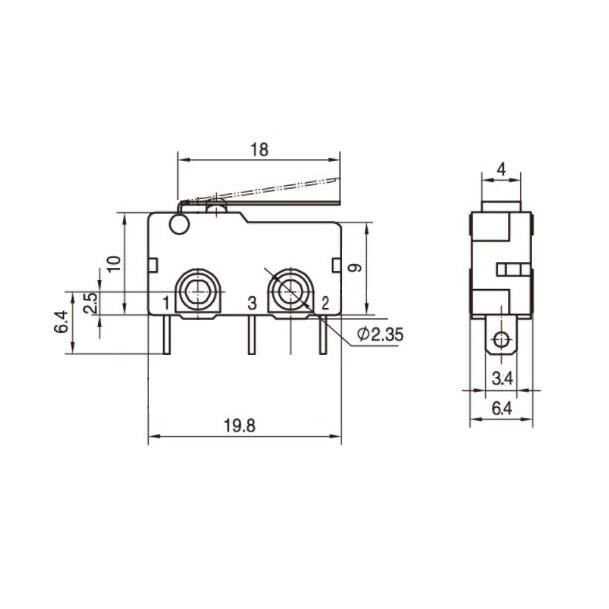 KW4A Micro Switch 3-Pin Micro Switch Motorobit - Motorobit.com