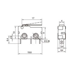 KW4A Micro Switch 3-Pin - 3