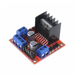 L298N Dual Motor Driver Board with Voltage Regulator (Red PCB) - 1