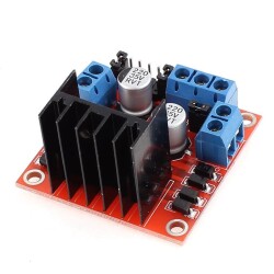 L298N Dual Motor Driver Board with Voltage Regulator (Red PCB) - 2