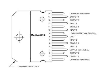 L298N Multiwatt15 Motor Driver IC - 2