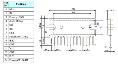 LA4440 SIP14 Audio Amplifier IC - 2