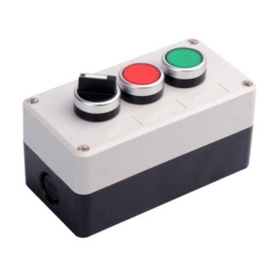 Latch Switch and Dual Red/Green Push Button Box - 1