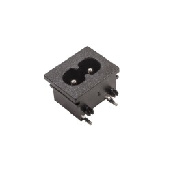 LH-8 C8 Male Power Socket 90 Degree 23x18mm - 1