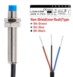 LJ10A3-2-Z/BX 6-36V 2mm NPN NO Inductive Distance Sensor - 3