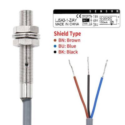 LJ5A3-1-Z/AY 6-36V 1mm PNP NC Inductive Distance Sensor - 3