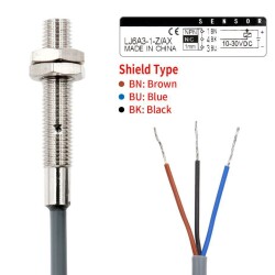 LJ6A3-1-Z/AX 6-36V 1mm NPN NC Inductive Distance Sensor - 3