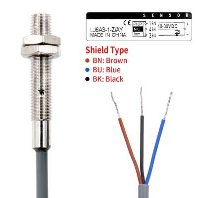 LJ6A3-1-Z/AY 6-36V 1mm PNP NC Inductive Distance Sensor - 3