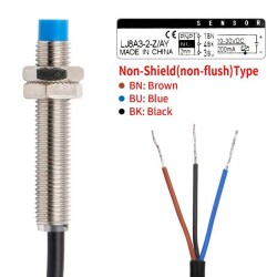 LJ8A3-2-Z/AY 6-36V 2mm PNP NC Endüktif Mesafe Sensörü - 3