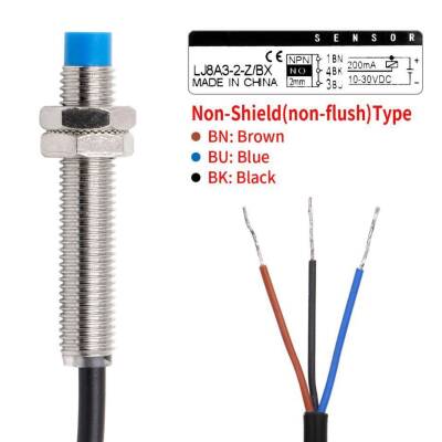 LJ8A3-2-Z/BX 6-36V 2mm NPN NO Inductive Distance Sensor - 3