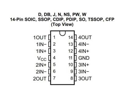 LM224 SOIC-14 SMD OpAmp IC - 2