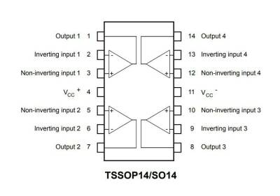 LM324 SOIC-14 SMD OpAmp IC - 2