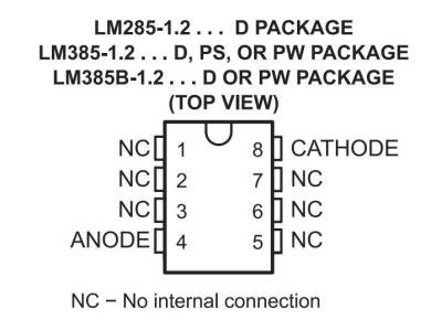 LM385 1.2 SOIC-8 Voltage Reference IC - 2