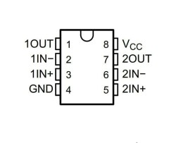 LM393 SOIC-8 SMD Comparator IC - 2