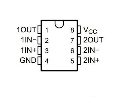 LM393 SOIC-8 SMD Comparator IC - 2