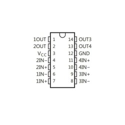 LMT2901N PDIP-14 Komparatör Entegresi - 2