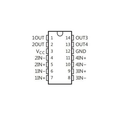 LMT2901N PDIP-14 Komparatör Entegresi - 2