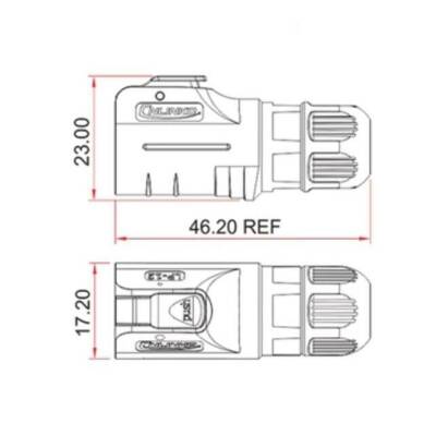 LP-12-C05PE-02-001 5-Pin Waterproof Connector - Male - 2