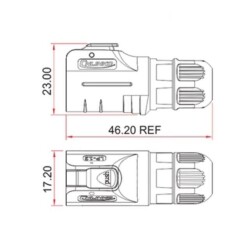 LP-12-C07PE-02-001 7-Pin Su Geçirmez Konnektör - Erkek - 2