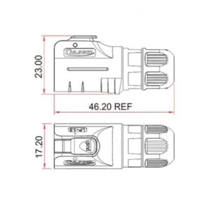 LP-12-C07PE-02-001 7-Pin Waterproof Connector - Male - 2