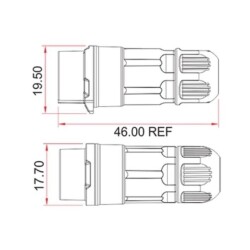 LP-12-J03PP-02-001 3-Pin Su Geçirmez Konnektör - Dişi - 2