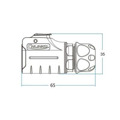 LP-20-C02PE-01-022 2-Pin Su Geçirmez Konnektör - Erkek - 2