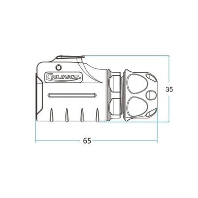 LP-20-C03PE-01-022 3-Pin Su Geçirmez Konnektör - Erkek - 2