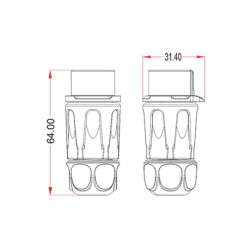 LP-20-C04PP-01-001 4-Pin Waterproof Connector - Male - 2