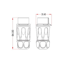 LP-20-C07PP-01-001 7-Pin Su Geçirmez Konnektör - Erkek - 2